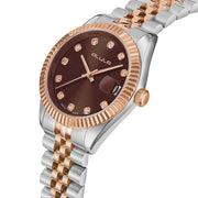Alula 32mm Sillver/Rose Women's Watch – Brown Dial – view 3
