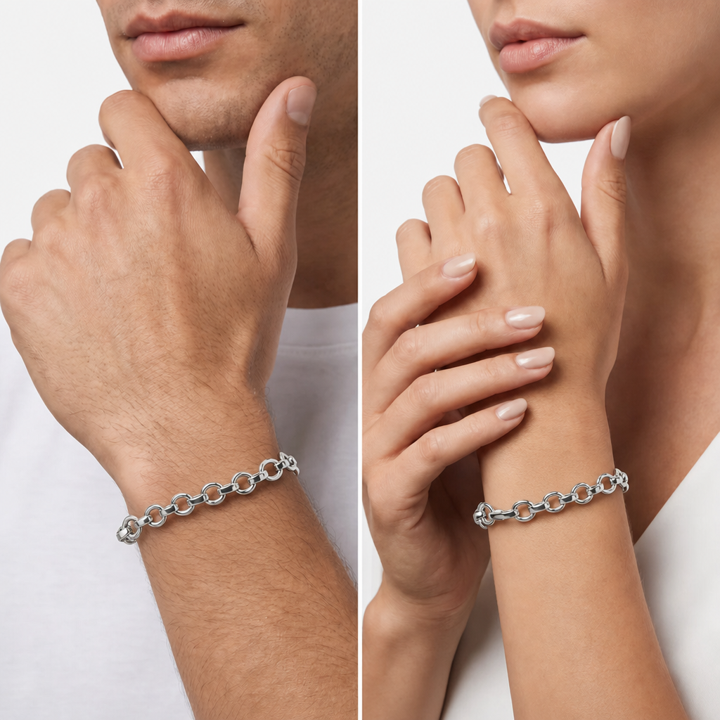 Unisex Intreccio Bold Silver 925 Bracelet