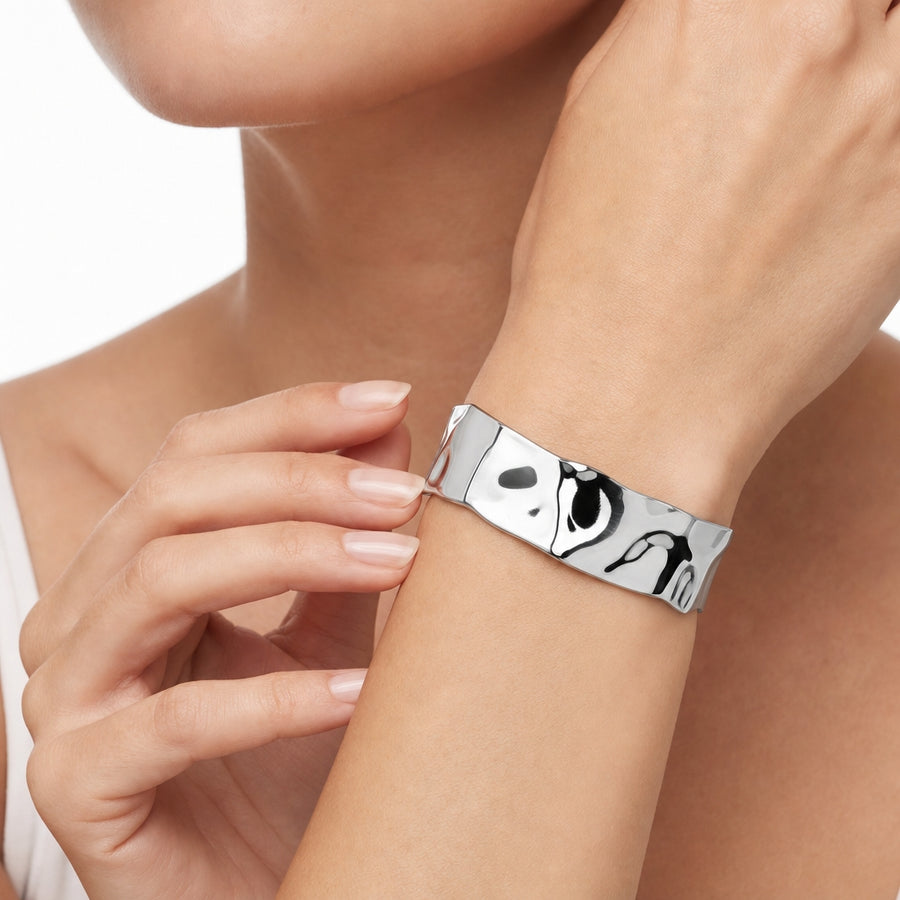 Woman Bold Trendy Steel Bangle