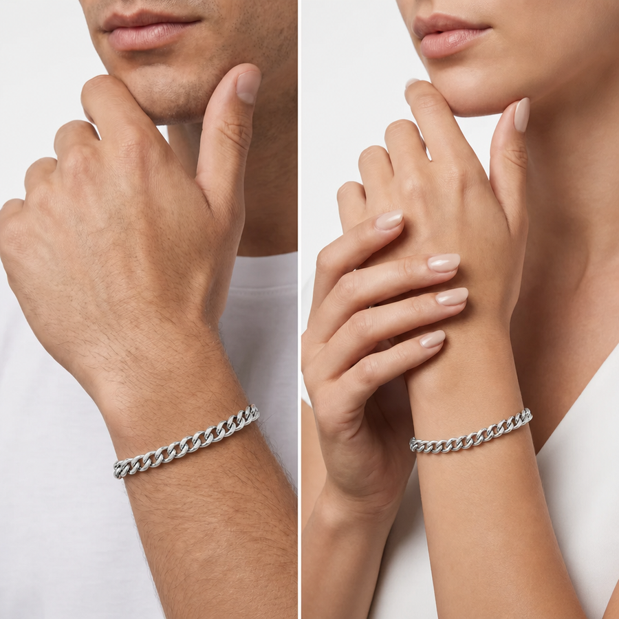 Unisex Intreccio Bold Silver 925 Bracelet