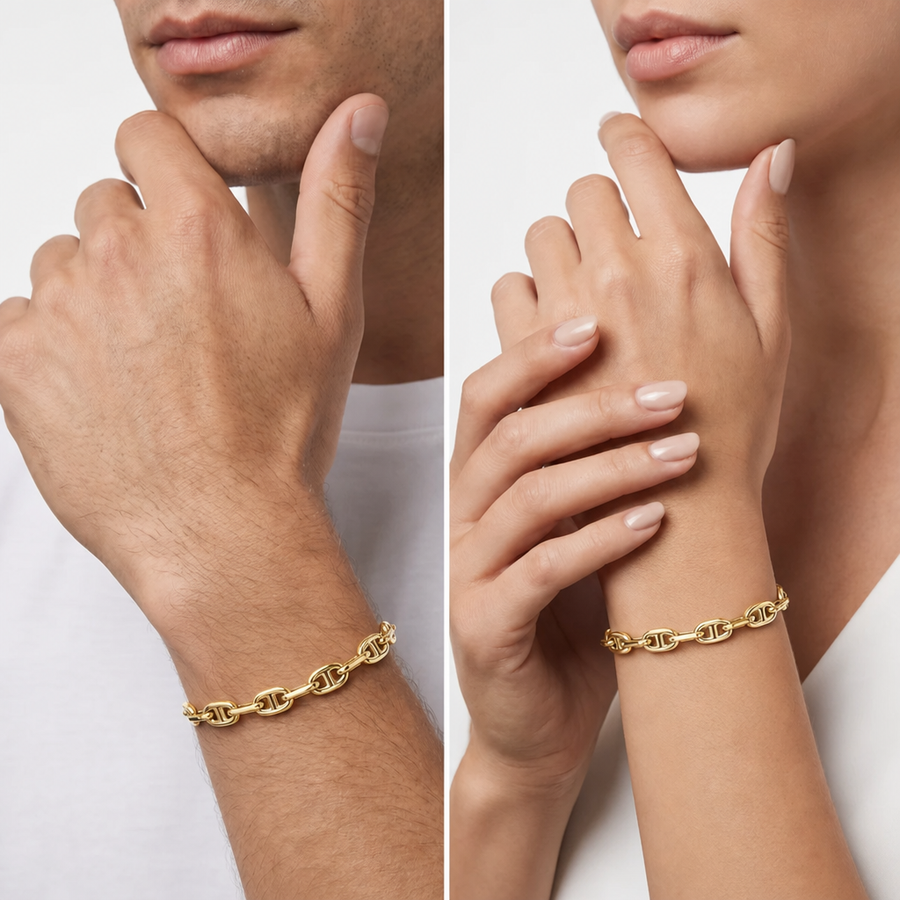 Unisex Intreccio Bold Silver 925 Bracelet