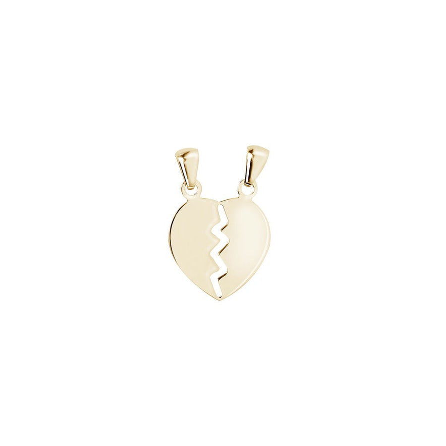 Woman B-Classic Gold Twin Heart 18K Pendant
