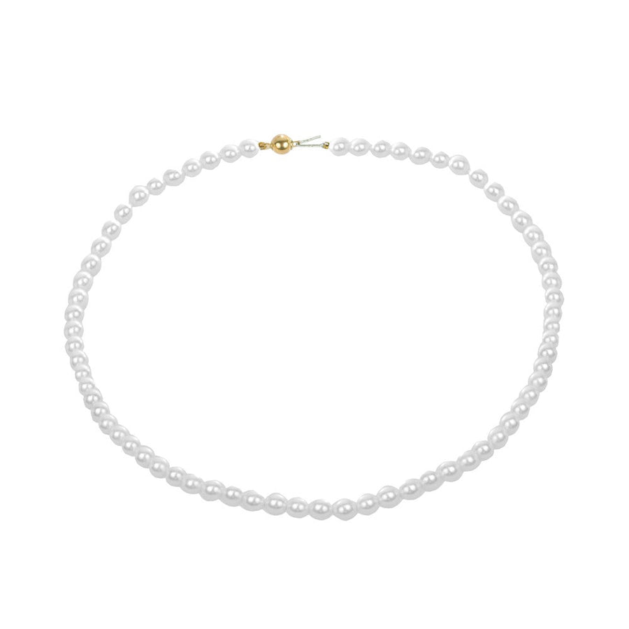 Woman B-Classic Gold Pearls 18K Necklace
