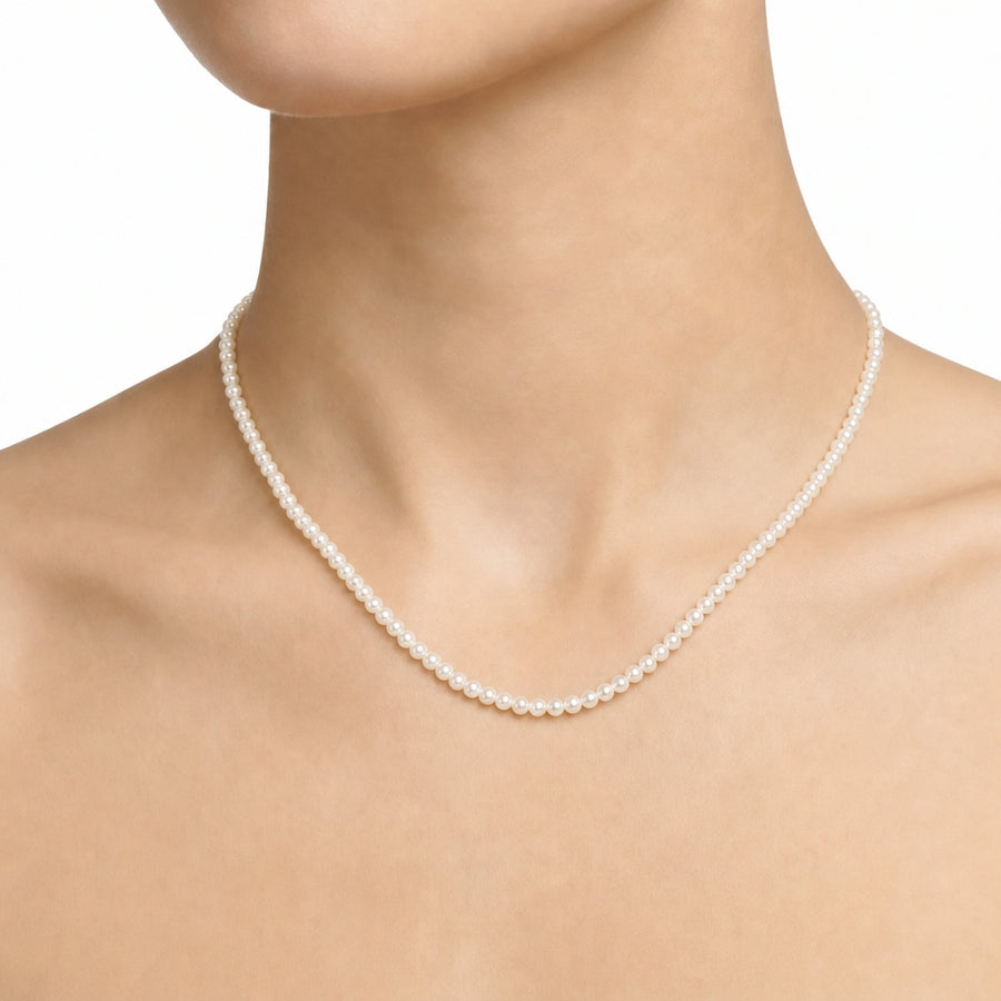 Woman B-Classic Gold Pearls 18K Necklace