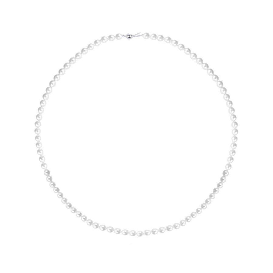 Woman B-Classic White Gold Pearls 18K Necklace