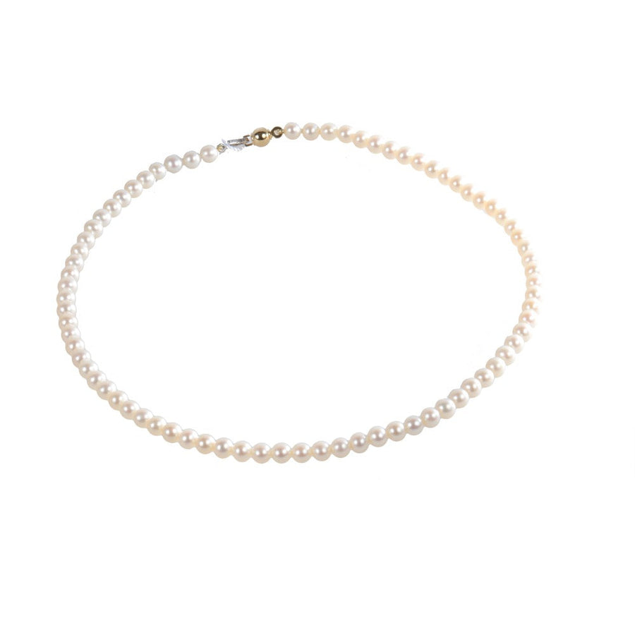 Woman B-Classic Gold Pearls 18K Necklace