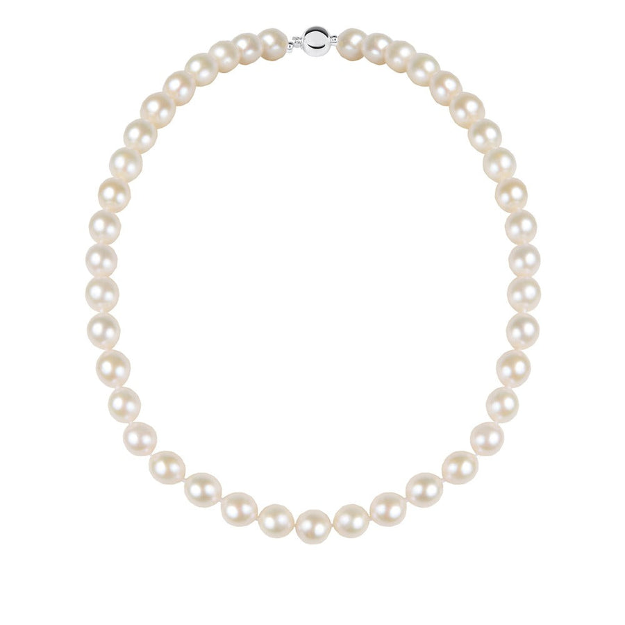 Woman B-Classic White Gold Pearls 18K Necklace