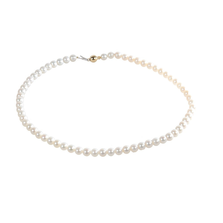 Woman B-Classic Gold Pearls 18K Necklace