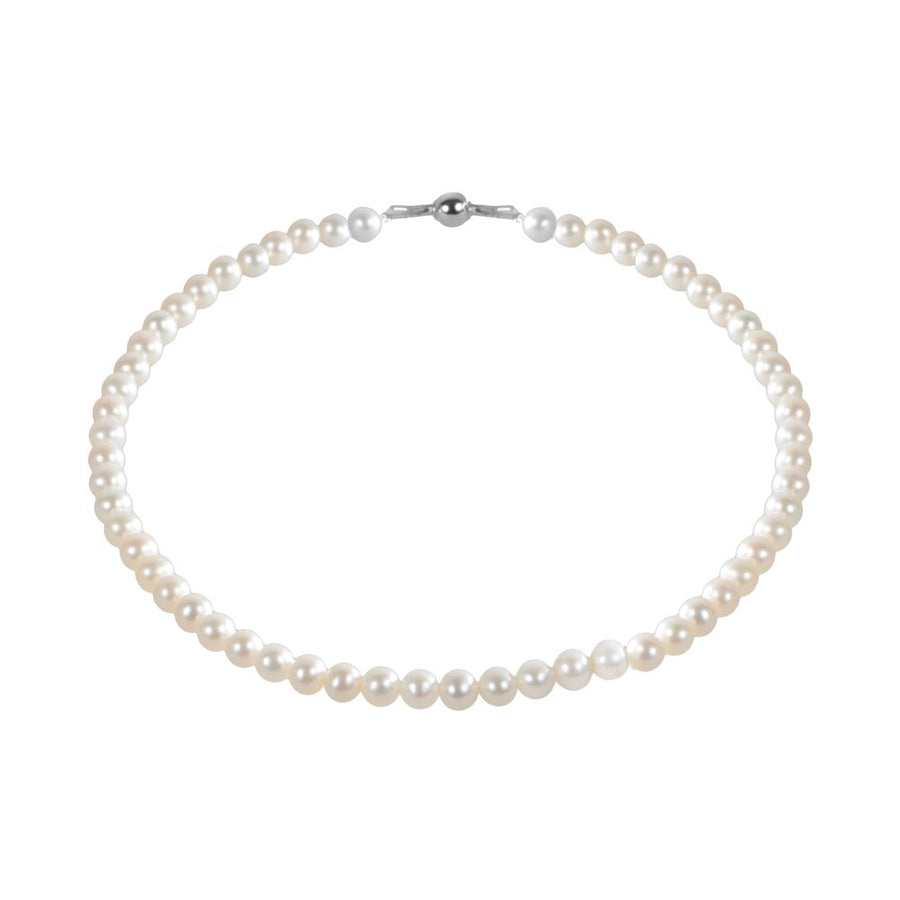 Woman B-Classic White Gold Pearls 18K Necklace