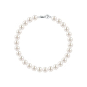 Woman B-Classic White Gold Pearls 18K Bracelet