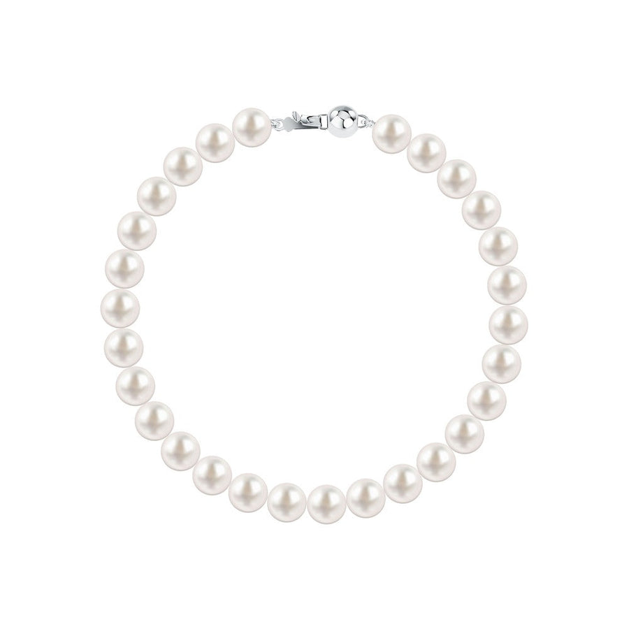 Woman B-Classic White Gold Pearls 18K Bracelet