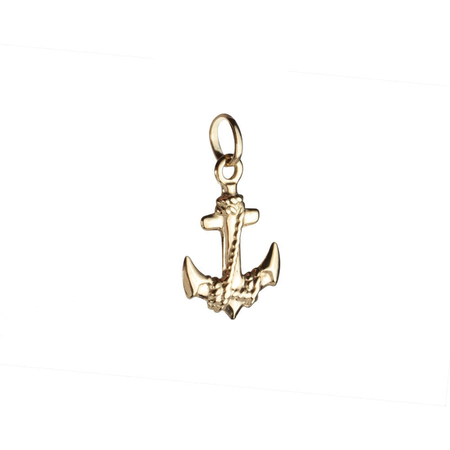 Man Gent Gold Anchor 18K Pendant