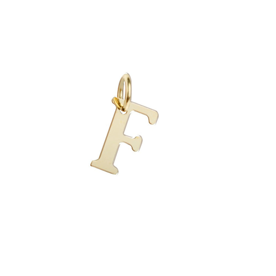 Woman Letter "F" Gold 18K Pendant