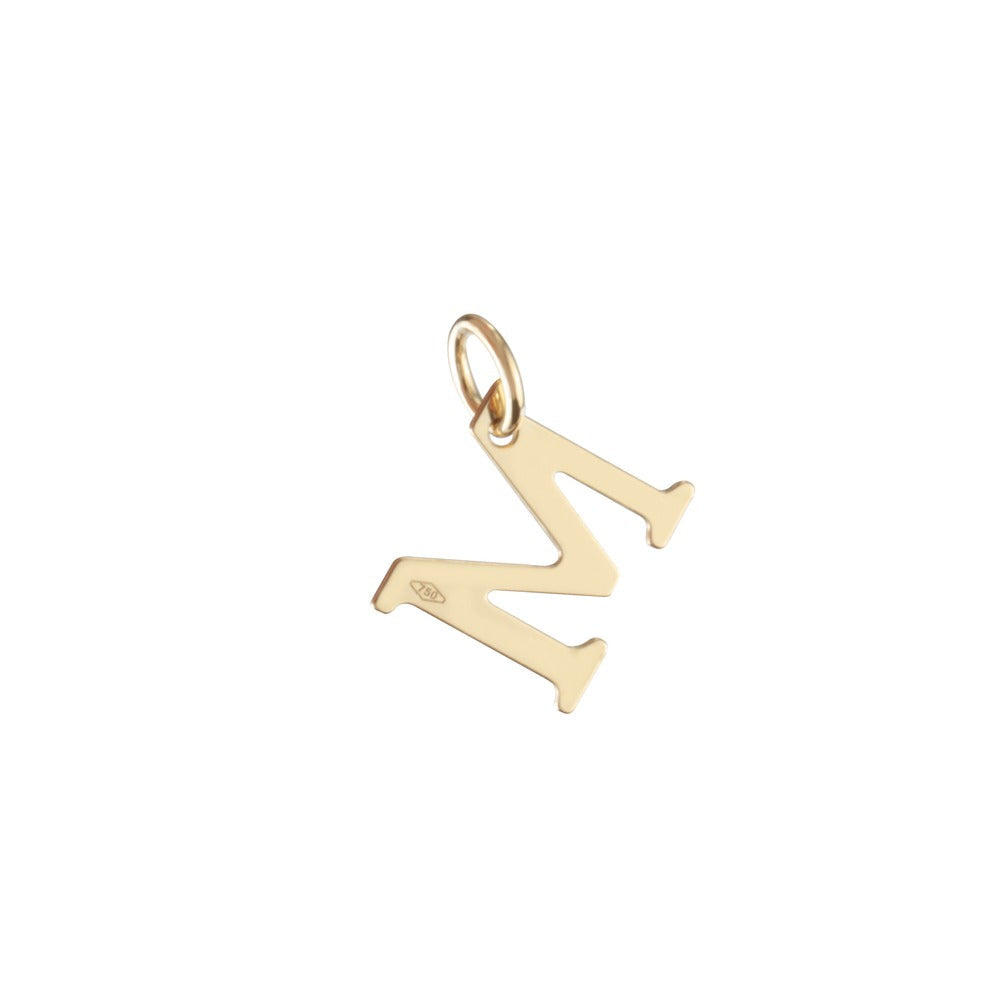 Woman Letter "M" Gold 18K Pendant