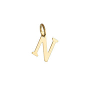 Woman Letter "N" Gold 18K Pendant