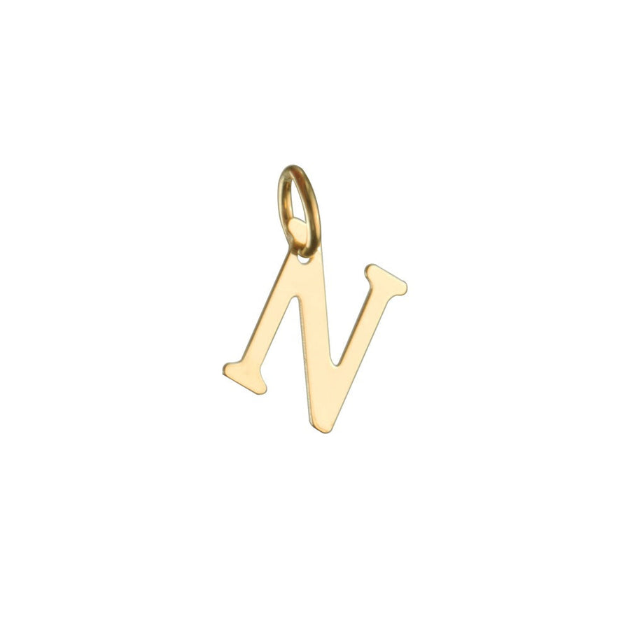 Woman Letter "N" Gold 18K Pendant
