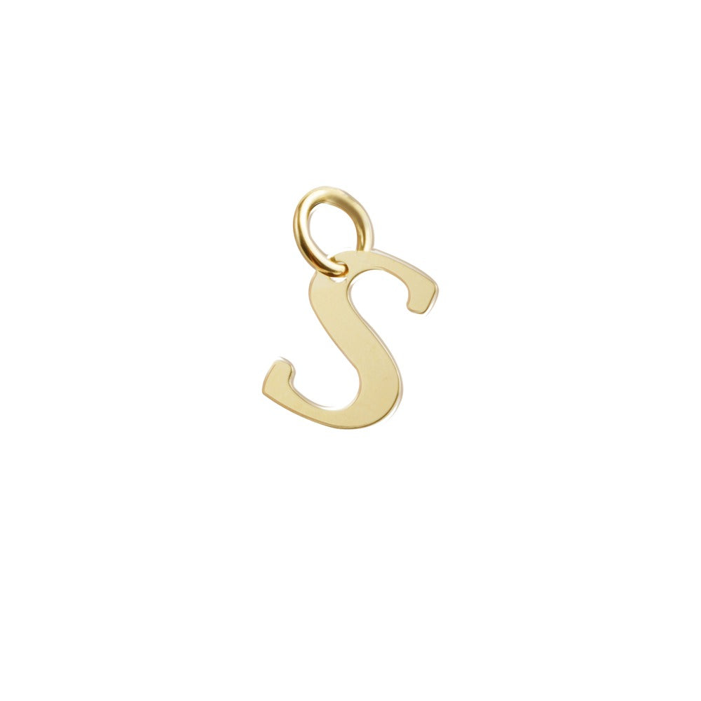 Woman Letter "S" Gold 18K Pendant