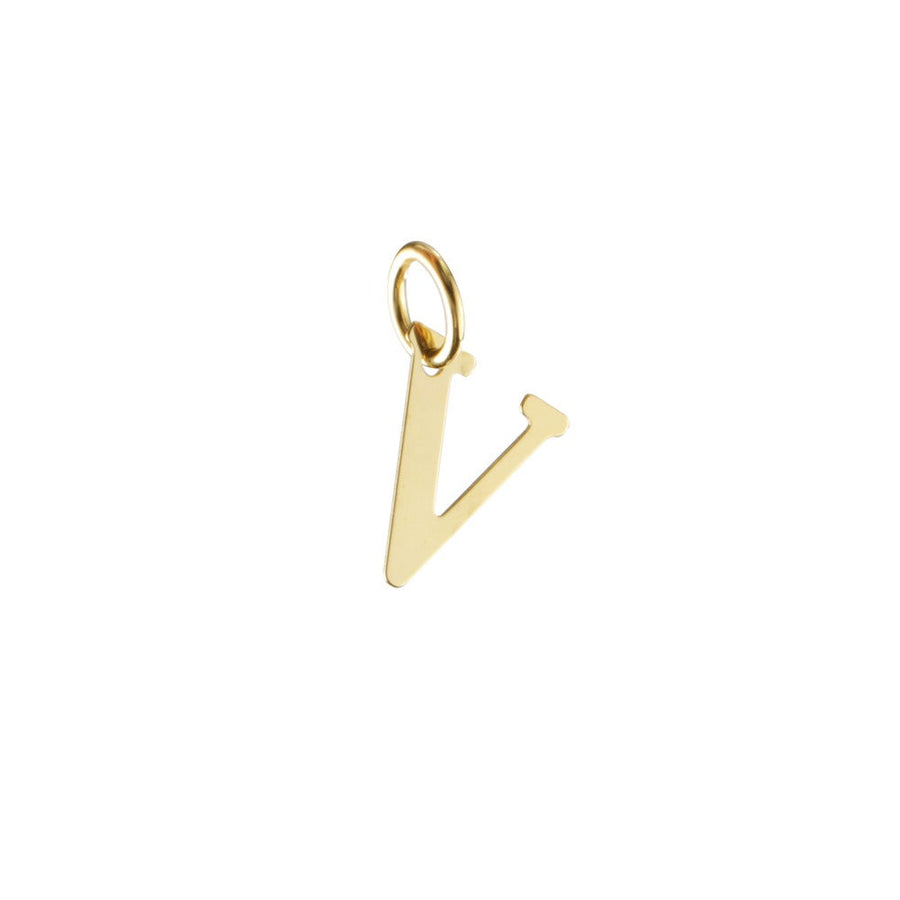 Woman Letter "V" Gold 18K Pendant