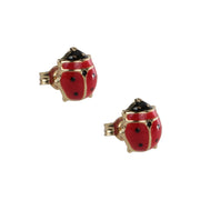 Kids B-Classic Gold Lady Bug 18K Earrings