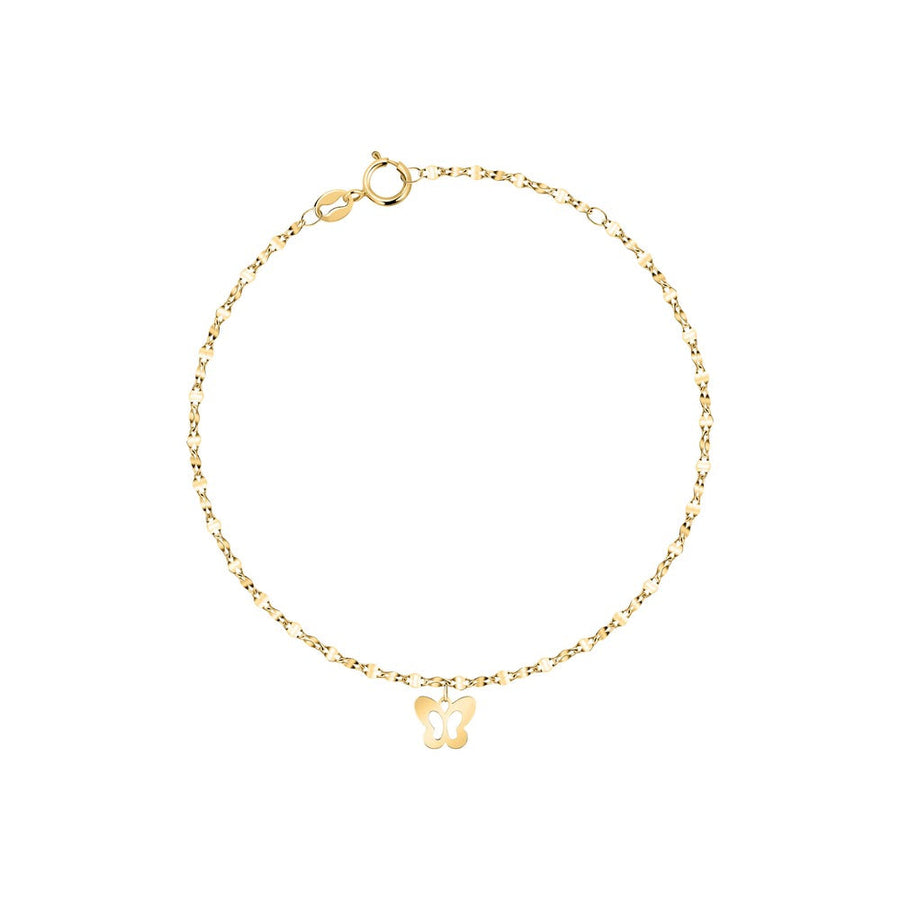 Woman Teen Gold Butterfly 18K Bracelet