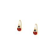 Kids B-Baby Gold Lady Bug 18K Earrings