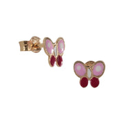 Kids B-Classic Gold Butterfly 18K Earrings