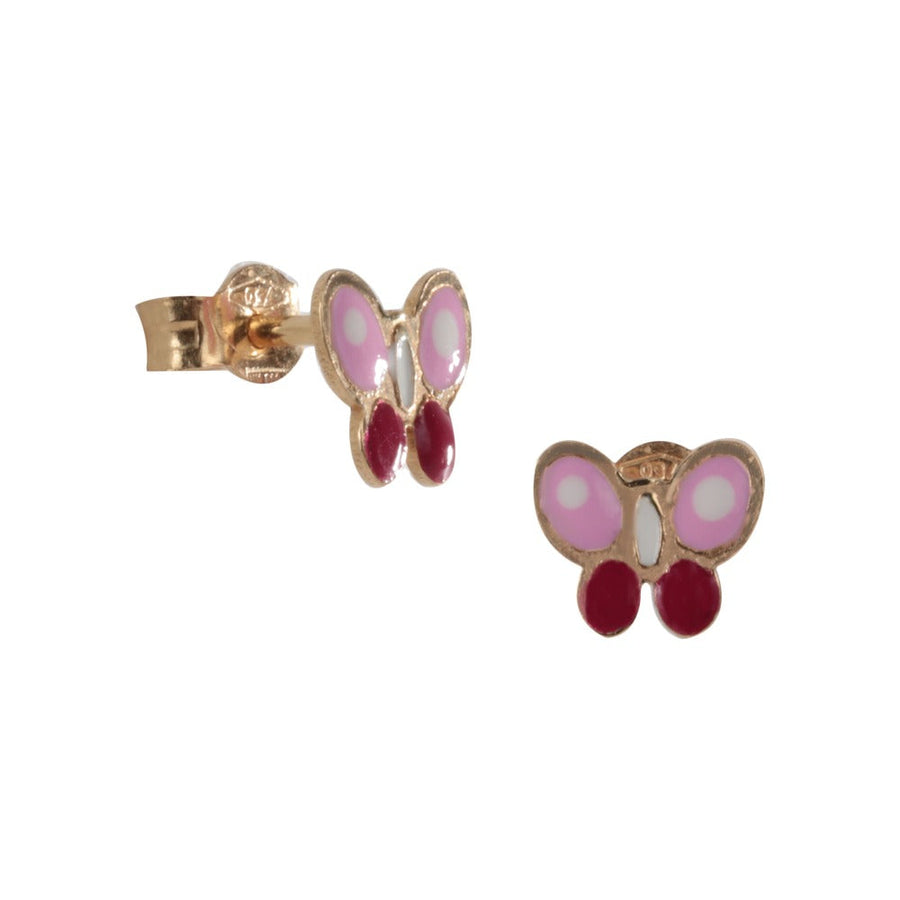 Kids B-Classic Gold Butterfly 18K Earrings