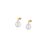 Woman B-Classic Gold Pearls 18K Earrings