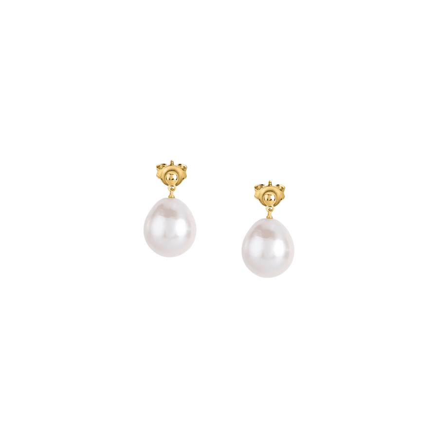 Woman B-Classic Gold Pearls 18K Earrings