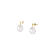 Woman B-Classic Gold Pearls 18K Earrings