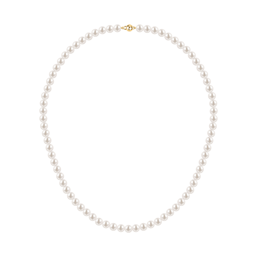 Woman B-Classic Gold Pearls 18K Necklace