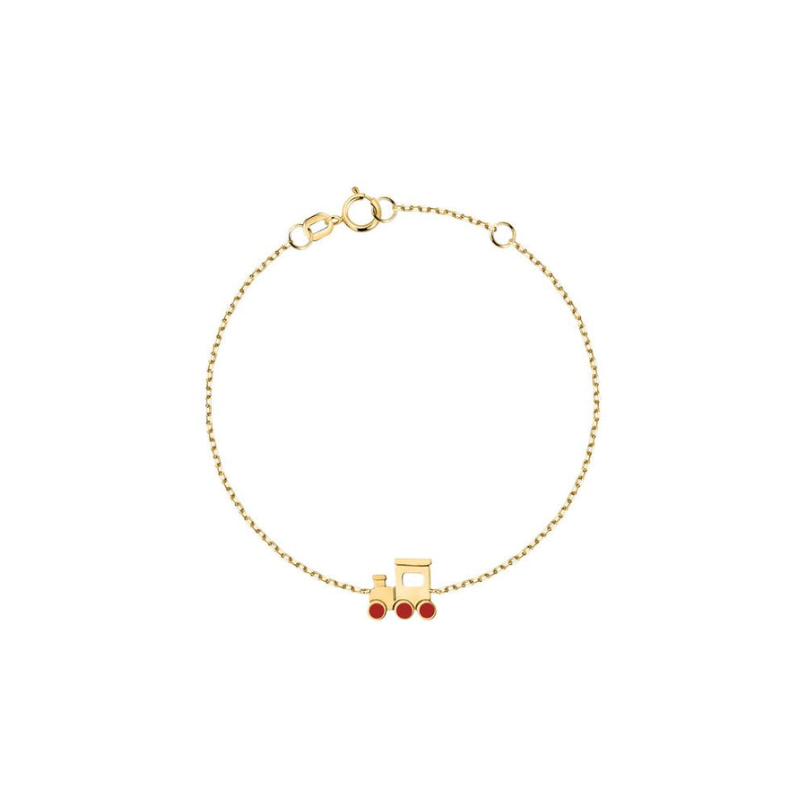 Kids B-Baby Gold Train 18K Bracelet