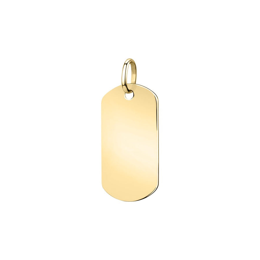 Man Gent Gold Tag 18K Pendant
