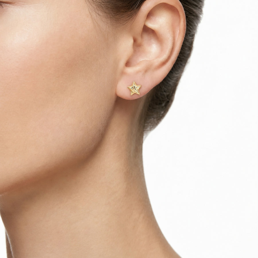 Woman B-Classic Gold Anniversary 18K Earrings