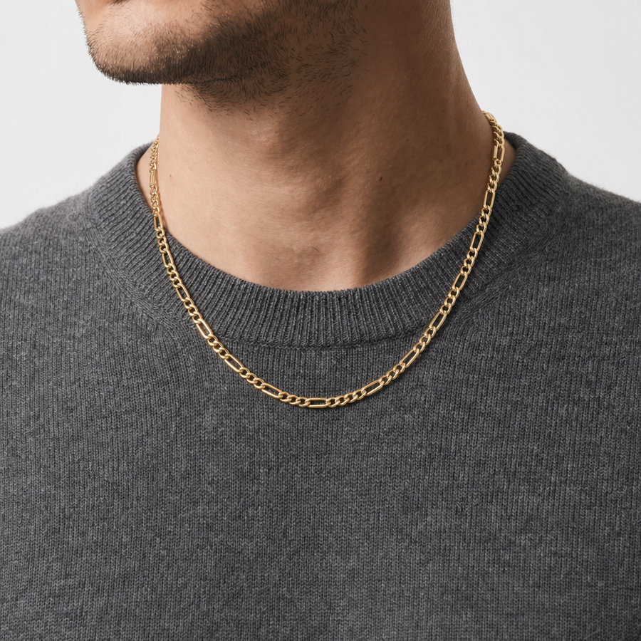 Man Figaro Gold Man 18K Chain
