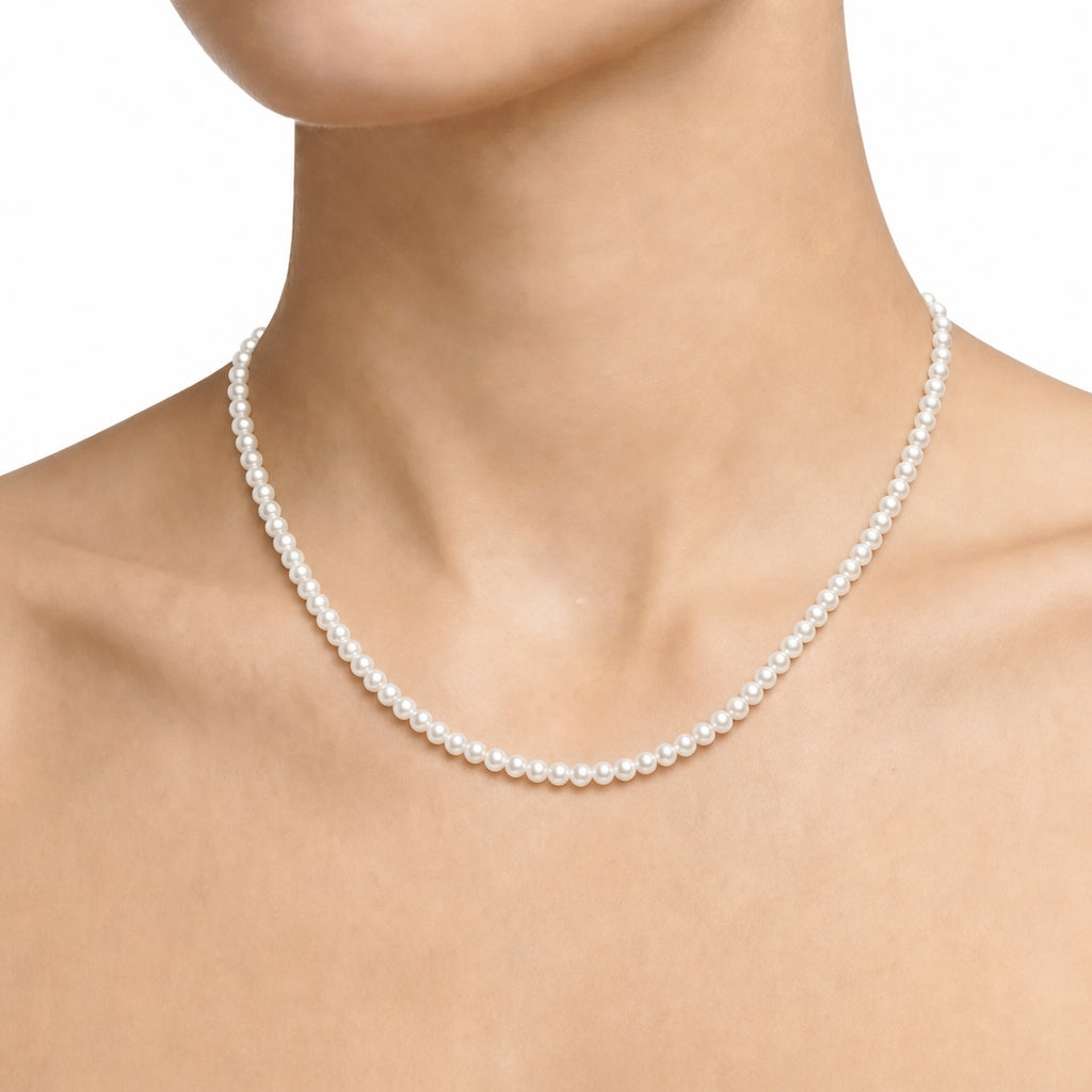 Woman B-Classic Gold Pearls 18K Necklace