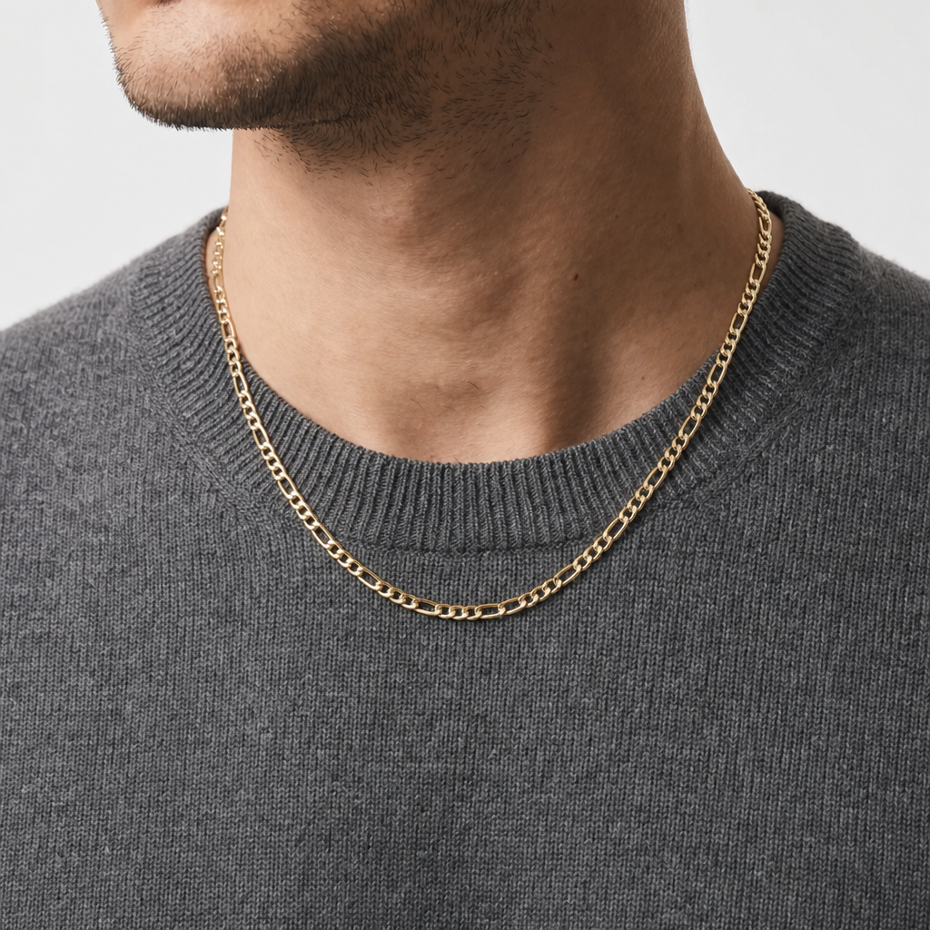 Man Figaro Gold Man 18K Chain