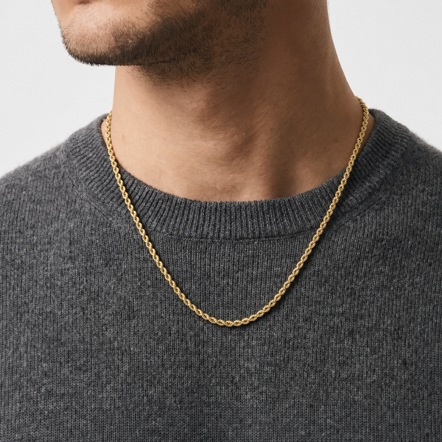 Man Corda Gold 18K Chain