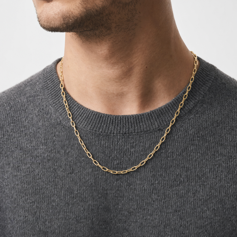 Man Incavallata Gold Man 18K Chain