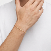Man Rettangolare Gold 18K Bracelet