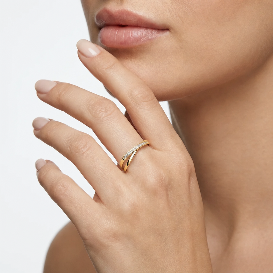 Woman Oxyde Engagement 18K Ring