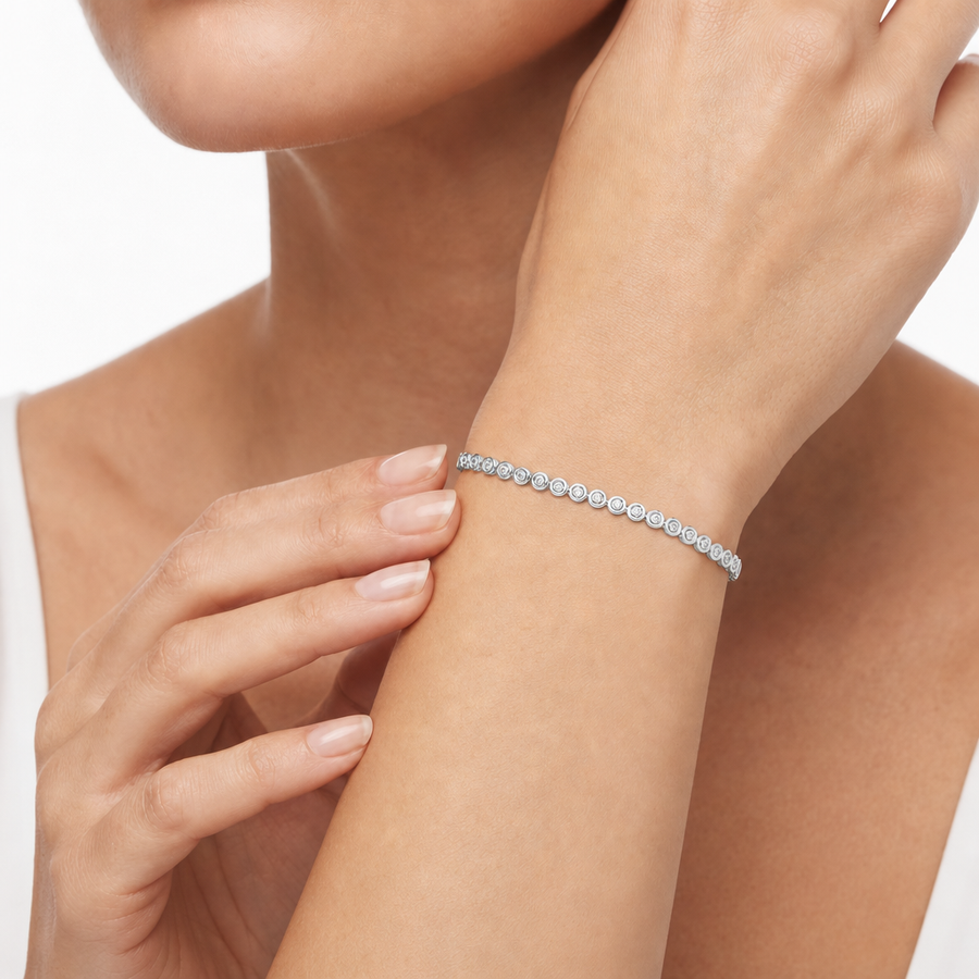 Woman B-Tennis Diamonds 18K Bracelet