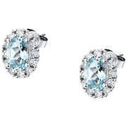 Woman Acquamarina Stones 18K Earrings