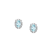 Woman Acquamarina Stones 18K Earrings