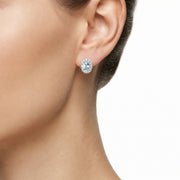 Woman Acquamarina Stones 18K Earrings
