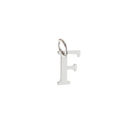 Woman Letter "F" White Gold 18K Pendant