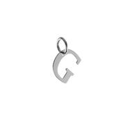 Woman Letter "G" White Gold 18K Pendant