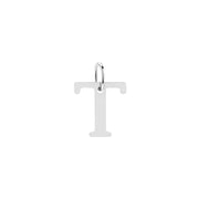 Woman Letter "T" White Gold 18K Pendant