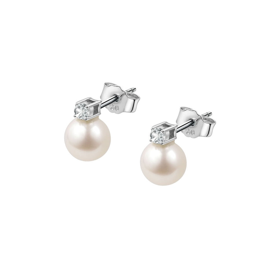 Woman B-Classic Gold Pearls 18K Earrings