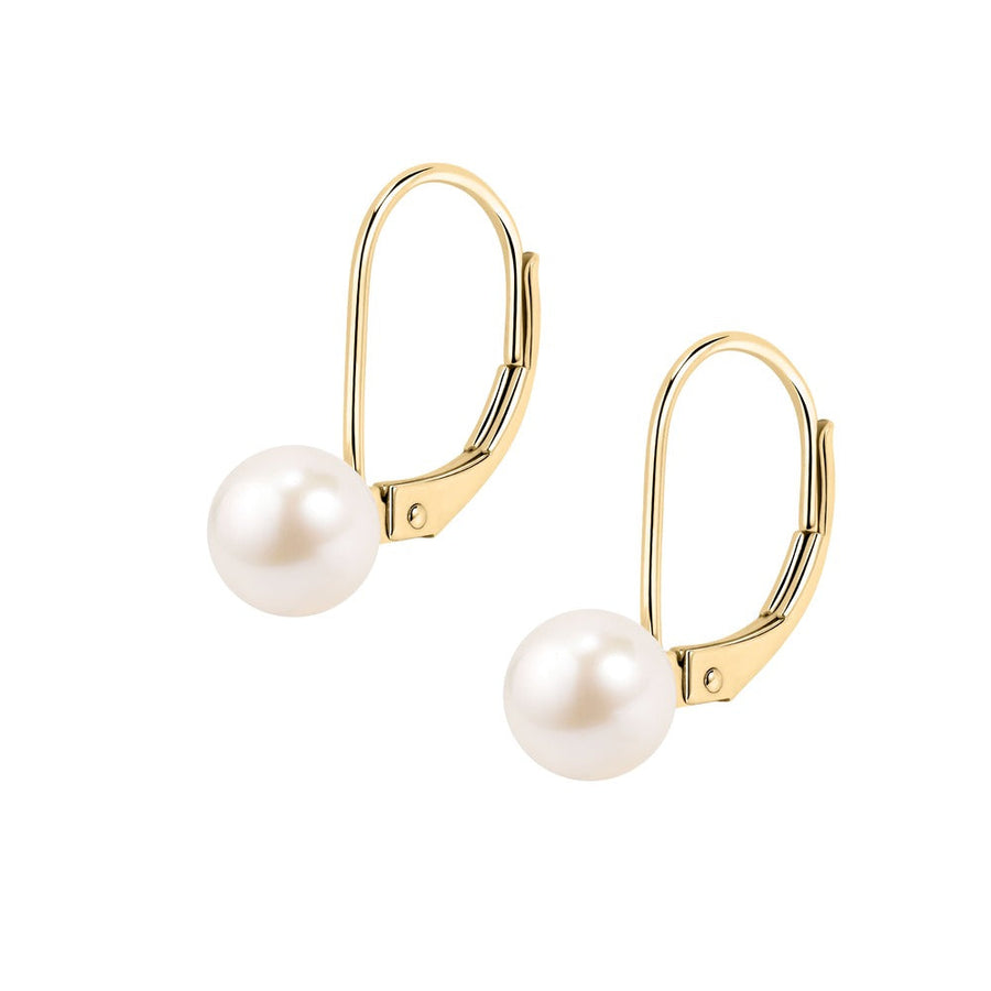 Woman B-Classic Gold Pearls 18K Earrings